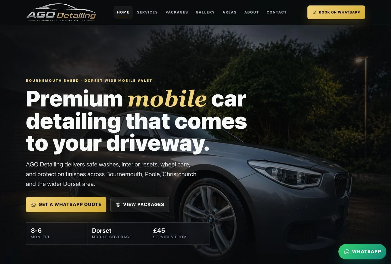 Service website preview